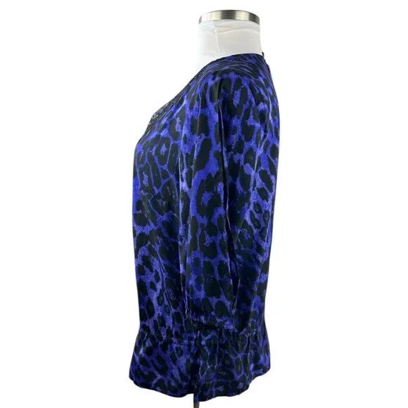 ✨2/$20 *Flawed Lane Bryant Sequin Leopard Print Cold Shoulder Plus Size 14/16 1X - Picture 12 of 16